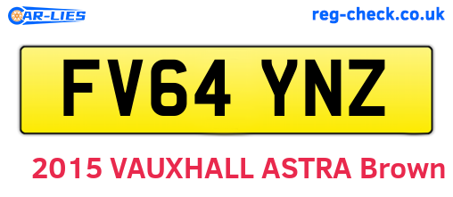 FV64YNZ are the vehicle registration plates.