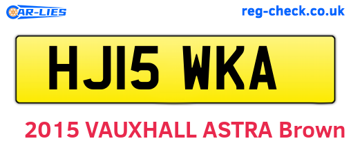 HJ15WKA are the vehicle registration plates.