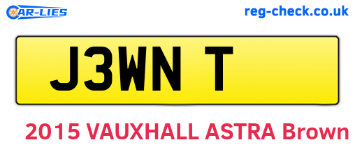 J3WNT are the vehicle registration plates.