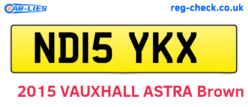 ND15YKX are the vehicle registration plates.