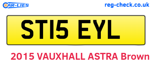ST15EYL are the vehicle registration plates.