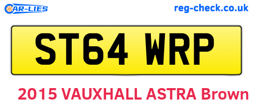 ST64WRP are the vehicle registration plates.