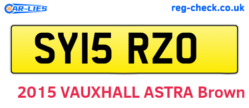 SY15RZO are the vehicle registration plates.