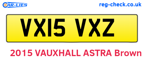 VX15VXZ are the vehicle registration plates.