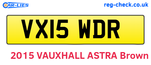 VX15WDR are the vehicle registration plates.