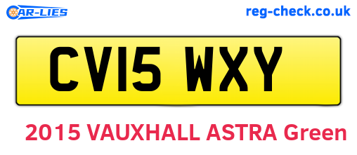 CV15WXY are the vehicle registration plates.