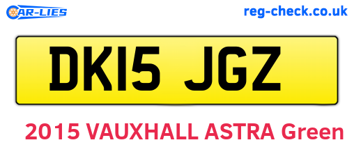 DK15JGZ are the vehicle registration plates.