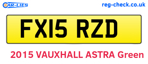 FX15RZD are the vehicle registration plates.