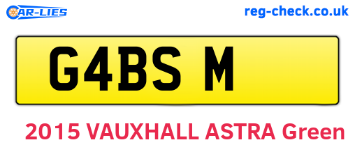 G4BSM are the vehicle registration plates.