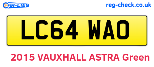 LC64WAO are the vehicle registration plates.
