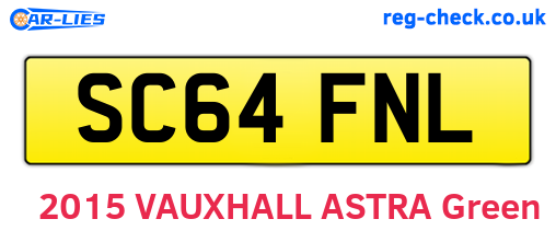 SC64FNL are the vehicle registration plates.