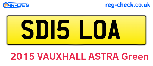 SD15LOA are the vehicle registration plates.