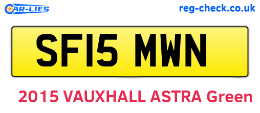 SF15MWN are the vehicle registration plates.
