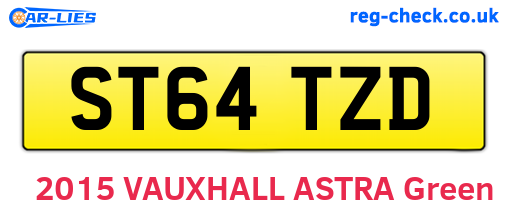 ST64TZD are the vehicle registration plates.