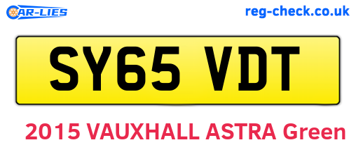 SY65VDT are the vehicle registration plates.