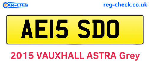 AE15SDO are the vehicle registration plates.