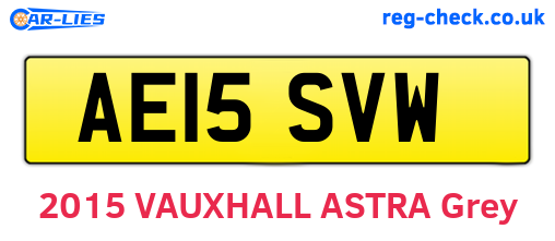 AE15SVW are the vehicle registration plates.