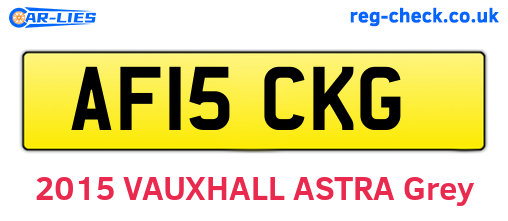 AF15CKG are the vehicle registration plates.