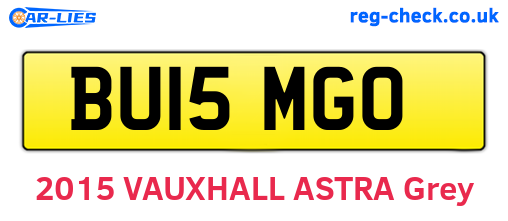 BU15MGO are the vehicle registration plates.