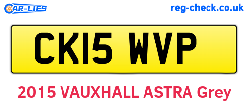 CK15WVP are the vehicle registration plates.