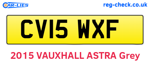 CV15WXF are the vehicle registration plates.
