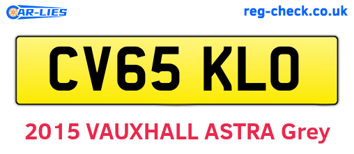 CV65KLO are the vehicle registration plates.