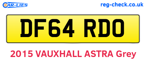 DF64RDO are the vehicle registration plates.