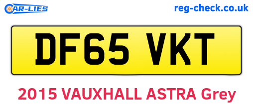 DF65VKT are the vehicle registration plates.