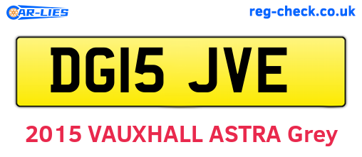DG15JVE are the vehicle registration plates.