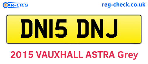 DN15DNJ are the vehicle registration plates.