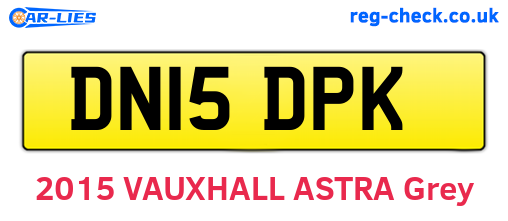 DN15DPK are the vehicle registration plates.