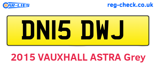 DN15DWJ are the vehicle registration plates.