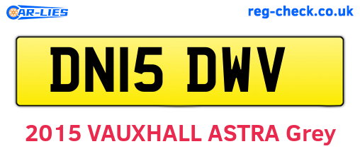 DN15DWV are the vehicle registration plates.