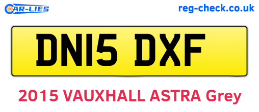 DN15DXF are the vehicle registration plates.
