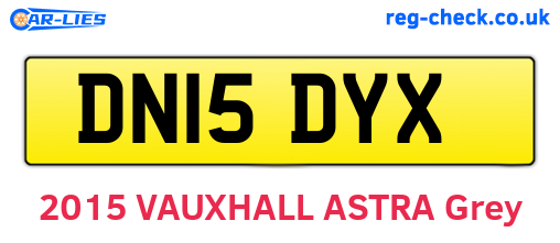 DN15DYX are the vehicle registration plates.