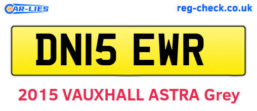 DN15EWR are the vehicle registration plates.