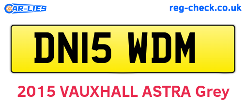 DN15WDM are the vehicle registration plates.