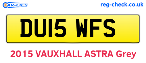 DU15WFS are the vehicle registration plates.