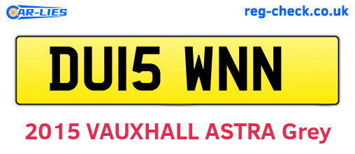 DU15WNN are the vehicle registration plates.