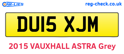 DU15XJM are the vehicle registration plates.