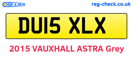 DU15XLX are the vehicle registration plates.