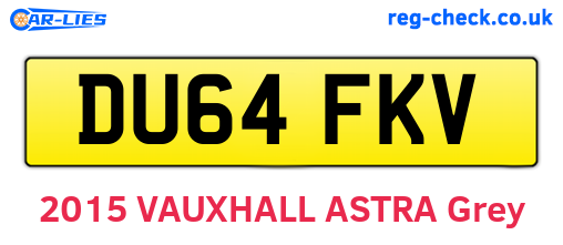 DU64FKV are the vehicle registration plates.