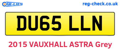 DU65LLN are the vehicle registration plates.