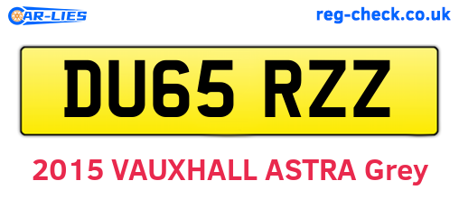 DU65RZZ are the vehicle registration plates.