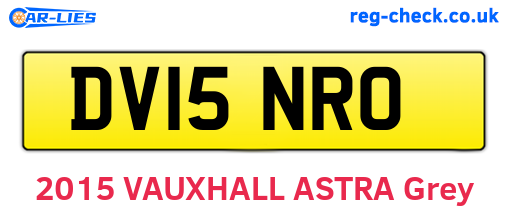 DV15NRO are the vehicle registration plates.