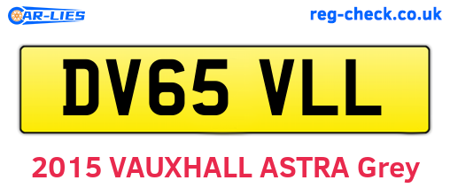 DV65VLL are the vehicle registration plates.