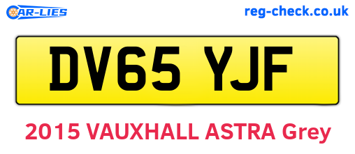 DV65YJF are the vehicle registration plates.