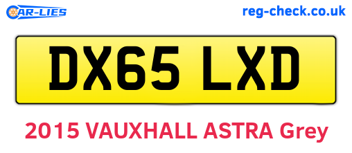 DX65LXD are the vehicle registration plates.