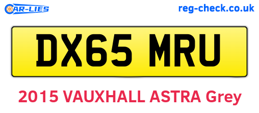 DX65MRU are the vehicle registration plates.