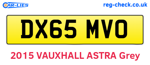 DX65MVO are the vehicle registration plates.